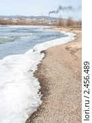 Берег реки Уда весной. Город Улан-Удэ (2011 год). Стоковое фото, фотограф Анна Зеленская / Фотобанк Лори