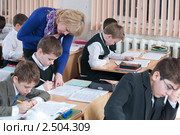 В начальной школе (2011 год). Редакционное фото, фотограф Федор Королевский / Фотобанк Лори