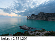 Закат на скалистом берегу Черного моря (2011 год). Стоковое фото, фотограф Nickolay Khoroshkov / Фотобанк Лори