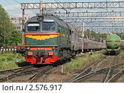 Грузопассажирский тепловоз М62 (2011 год). Редакционное фото, фотограф Александр Тарасенков / Фотобанк Лори