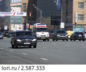 Москва. Транспортное движение на Ленинском проспекте (2011 год). Редакционное фото, фотограф lana1501 / Фотобанк Лори