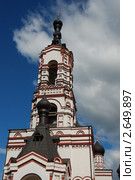 Москва. Храм Дмитрия Солунского на Благуше. Колокольня (2011 год). Стоковое фото, фотограф lana1501 / Фотобанк Лори