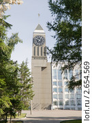Красноярск. Городская администрация. Башня с часами (2011 год). Стоковое фото, фотограф Шичкина Антонина / Фотобанк Лори