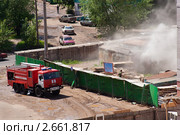 Пожар на стройке (2008 год). Редакционное фото, фотограф ElenArt / Фотобанк Лори