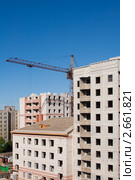Строительство поликлиники и жилого дома. Стоковое фото, фотограф ElenArt / Фотобанк Лори
