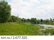 Река Теза. Поселок Холуй. Ивановская область (2011 год). Стоковое фото, фотограф Румянцева Наталия / Фотобанк Лори