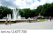 Фонтан в лечебном парке (г.Железноводск) (2011 год). Редакционное видео, видеограф Валерий Шилов / Фотобанк Лори