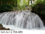 Водопад в "Monasterio de Piedra" (Монастырь на скале), Сарагоса, Испания. Редакционное фото, фотограф Александр Тесевич / Фотобанк Лори