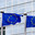 Флаги Евросоюза на фоне здания Европарламента в Брюсселе (2011 год). Стоковое фото, фотограф Илюхина Наталья / Фотобанк Лори