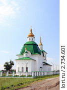 Памятник истории и культуры "Преображенская церковь" (1773-1813гг). Село Преображенка Тобольского района Тюменской области (2011 год). Стоковое фото, фотограф Григорий Писоцкий / Фотобанк Лори