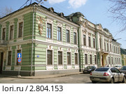 Старый дом в Подсосенском переулке - бывшая усадьба Морозовых. Городской пейзаж. Москва (2011 год). Редакционное фото, фотограф Владимир Магит / Фотобанк Лори
