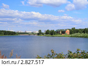 Город Сургут, городской вид с элитным жильём на берегу реки Сайма. Стоковое фото, фотограф Григорий Писоцкий / Фотобанк Лори