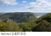 Замок Reichsburg Cochem в городе Кохем. Германия (2011 год). Стоковое фото, фотограф Владимир Чинин / Фотобанк Лори