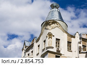 Фрагмент "дома с рюмкой" в Москве на Остоженке (2007 год). Стоковое фото, фотограф Солодовникова Елена / Фотобанк Лори