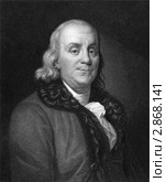 Портрет Бенджамина Франклина на гравюре 1833 года. Стоковая иллюстрация, иллюстратор Georgios Kollidas / Фотобанк Лори