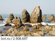 Скалы на пляже Арамболь (2009 год). Стоковое фото, фотограф Katerina Anpilogova / Фотобанк Лори