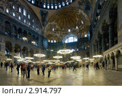 Интерьер Святой Софии в Стамбуле, Турция (2011 год). Редакционное фото, фотограф Михаил Марковский / Фотобанк Лори