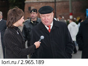 Губернатор Нижегородской области В П Шанцев дает интервью (2008 год). Редакционное фото, фотограф Igor Lijashkov / Фотобанк Лори