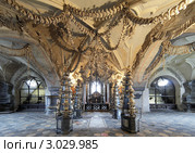 Интерьер Костницы в Седлеце, Кутна Гора, Чехия (2011 год). Стоковое фото, фотограф Михаил Марковский / Фотобанк Лори