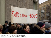 Митинг в Воронеже, против нечестных выборов (2011 год). Редакционное фото, фотограф Сергей Шевырев / Фотобанк Лори