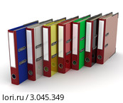Разноцветные канцелярские папки. Стоковая иллюстрация, иллюстратор WalDeMarus / Фотобанк Лори