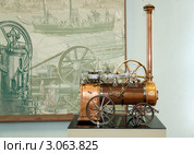 Модель паровоза в Политехническом музее в Москве (2011 год). Редакционное фото, фотограф Володина Ольга / Фотобанк Лори