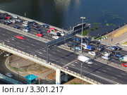 Дорогомиловский мост, Москва. Стоковое фото, фотограф Losevsky Pavel / Фотобанк Лори