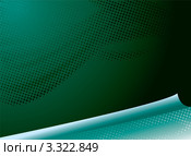 Абстрактный зеленый, переворачивающийся лист бумаги. Стоковая иллюстрация, иллюстратор Michael Travers / Фотобанк Лори