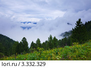 Туман в горах, Алтай. Стоковое фото, фотограф Яков Филимонов / Фотобанк Лори