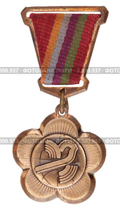 ЗНАК ЦК ВЛКСМ "За активное участие в подготовке и проведении XII Всемирного Фестиваля (2012 год). Редакционное фото, фотограф Грачев Игорь / Фотобанк Лори