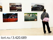 Выставка фотографий Эндрю Буша "Векторные портреты" в рамках Фотобиеннале 2012 в Центральном выставочном зале «Манеж», Москва. Редакционное фото, фотограф Николай Винокуров / Фотобанк Лори