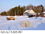 Сельская газифицированная улица (2012 год). Стоковое фото, фотограф Александр Тараканов / Фотобанк Лори