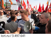 Оппозиционер Алексей Навальный участвует в "Марше миллионов" в центре города Москвы, Россия (2012 год). Редакционное фото, фотограф Николай Винокуров / Фотобанк Лори