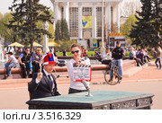 Иван Охлобыстин  на съемках телепередачи "Первый класс" (2012 год). Редакционное фото, фотограф Алёшина Оксана / Фотобанк Лори