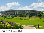 Здание стадиона, обновленное к Евро-2012 (2008 год). Редакционное фото, фотограф Прусский Андрей / Фотобанк Лори