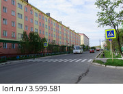 Улица Советская, город Полярный, Мурманская область (2012 год). Редакционное фото, фотограф Вячеслав Палес / Фотобанк Лори