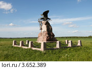 Бородино. Памятники-монументы войны 1812 года. Памятник Кавалергардам и Конной гвардии (2011 год). Редакционное фото, фотограф Дмитрий Неумоин / Фотобанк Лори