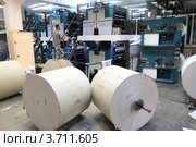 Волоколамская типография, печатается тираж Балашихинской газеты "Факт" (2012 год). Редакционное фото, фотограф Дмитрий Неумоин / Фотобанк Лори