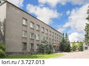 Здание городской и районной администрации, город Пустошка, Псковская область (2012 год). Стоковое фото, фотограф Галина Ермолаева / Фотобанк Лори