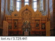 Храм Воскресения Христова (Спаса на Крови). Внутреннее убранство, центральный иконостас. Санкт-Петербург. (2010 год). Стоковое фото, фотограф Ольга Липунова / Фотобанк Лори