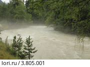 Туман над горной рекой. КЧР. Кавказ. Стоковое фото, фотограф Rekacy / Фотобанк Лори
