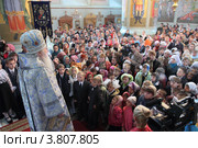 Коломна. Праздничная литургия в день знаний 1 сентября 2012 года. Редакционное фото, фотограф Дмитрий Неумоин / Фотобанк Лори