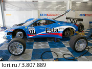 Автомобиль Ferrari 458 российской команды Esta Motorsports (2012 год). Редакционное фото, фотограф Николай Винокуров / Фотобанк Лори