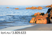 Закат над Тирренским морем. Сардиния, Италия. Стоковое фото, фотограф Елена Ковалева / Фотобанк Лори