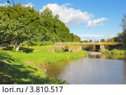 Река Гдовка, город Гдов, Псковская область (2012 год). Стоковое фото, фотограф Галина Ермолаева / Фотобанк Лори