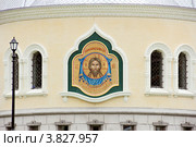 Лик Спасителя на Храме святого благоверного князя Игоря Черниговского в Переделкине (2012 год). Стоковое фото, фотограф Юрий Шурчков / Фотобанк Лори