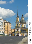 Санкт-Петербург, церковь Анны Пророчицы и Сименона Богоприимца, 1731-1734, арх. М. Г. Земцов, набережная реки Фонтанки, барокко (2012 год). Редакционное фото, фотограф ИВА Афонская / Фотобанк Лори