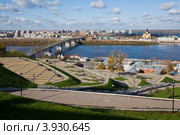 Нижний Новгород, мост через Оку и Невский кафедральный собор (2012 год). Редакционное фото, фотограф Igor Lijashkov / Фотобанк Лори