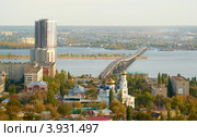 Саратов, мост Энгельса через Волгу (2012 год). Стоковое фото, фотограф Сергей Федулов / Фотобанк Лори