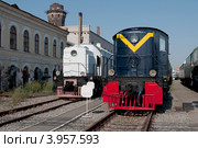 Тепловозы в музее железнодорожного транспорта. Санкт-Петербург (2012 год). Редакционное фото, фотограф Виктор Карасев / Фотобанк Лори